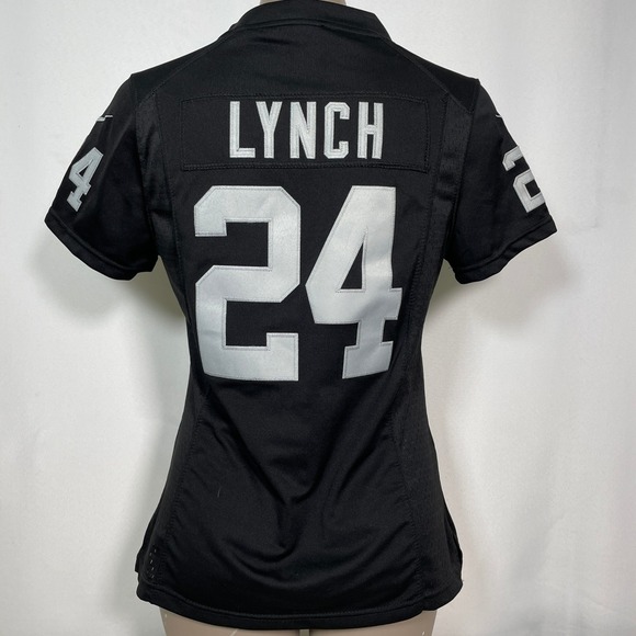 Nike Tops - Marshawn Lynch #24 Oakland Raiders NFL Nike Black Limited Jersey Women's SMALL